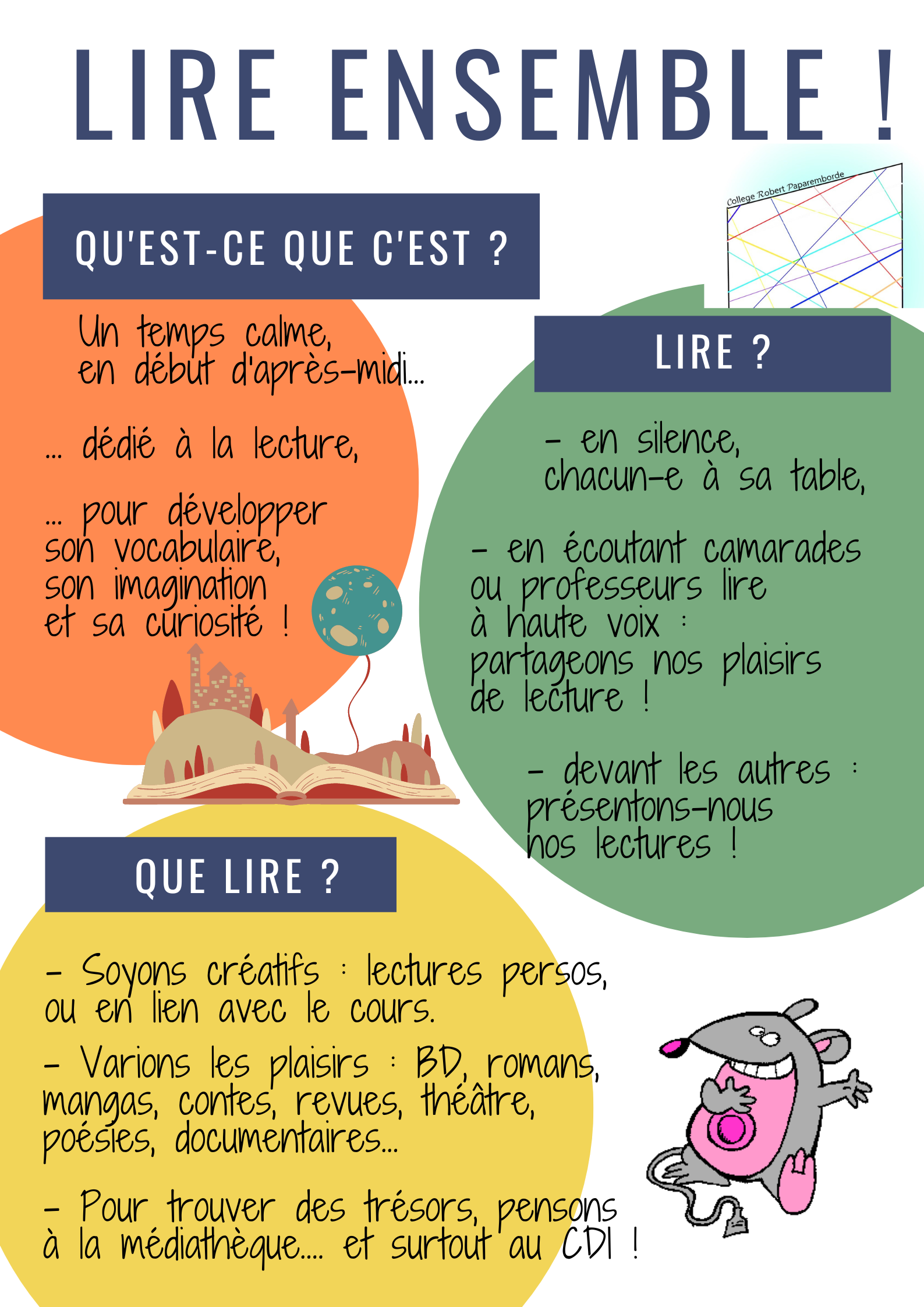 Lire ensemble ! rentrée 2022 Collège Robert Paparemborde